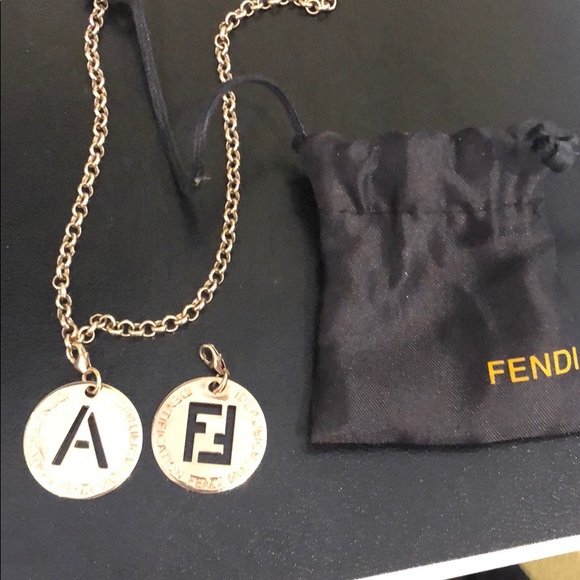 fendi necklace initial